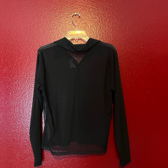 Abercrombie & Fitch Black Sheer Blouse - Picture 2 of 3